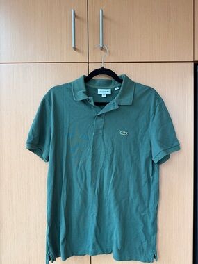 Lacoste Men's Teal Green Pique Polo